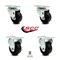 Service Caster 3 Inch Phenolic Wheel Swivel Top Plate Caster Set with 2 Rigid SCC-20S314-PHR-TP3-2-R-2 - alternate 6